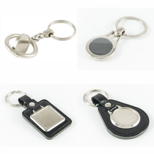 Keyrings with Clear Domes